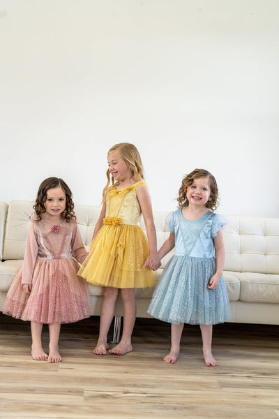 Vintage Yellow Beauty Party Dress