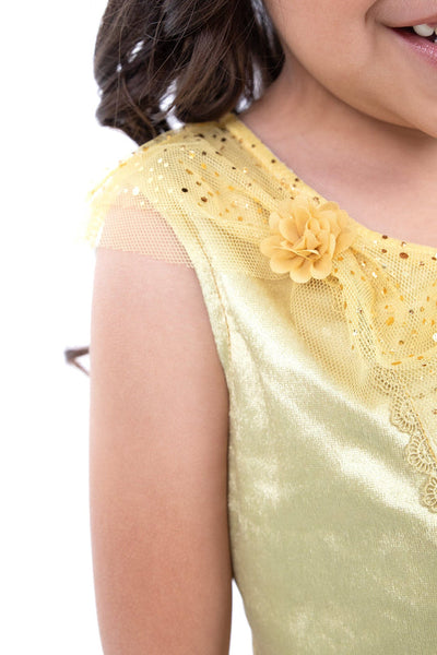 Vintage Yellow Beauty Party Dress