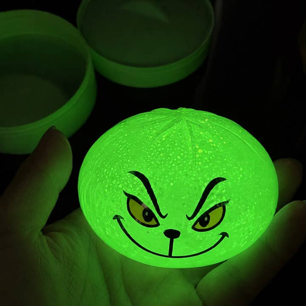 Grinch Dumpling Squishy Glow in the Dark Mystery Box
