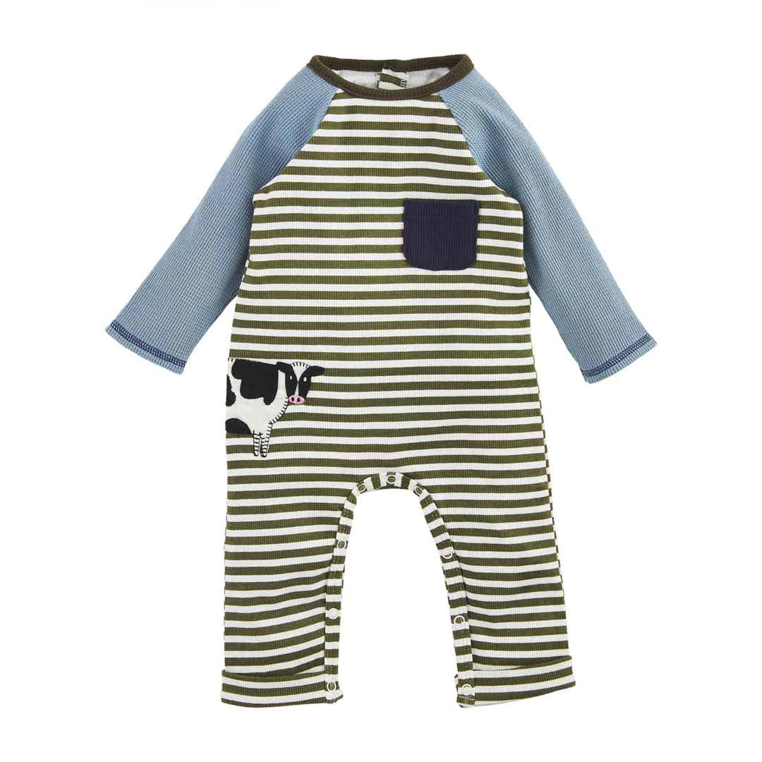 Cow Stripe Romper