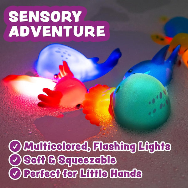 Under the Sea Light Up Bath Toys - 6 Pack