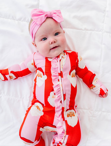 St. Nick Stripes Ribbed Ruffle Convertible Romper