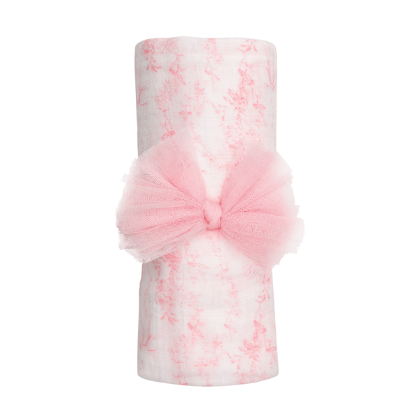 MP Pink Toile Swaddle and Headband Set
