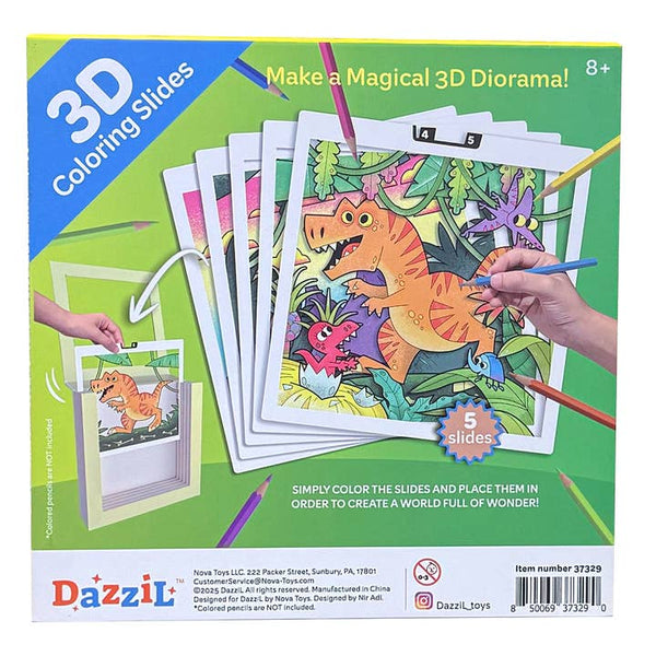 3D Coloring Slides - Dinosaur