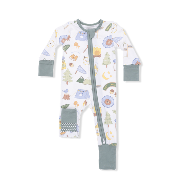 Camping Blue  Convertible Romper