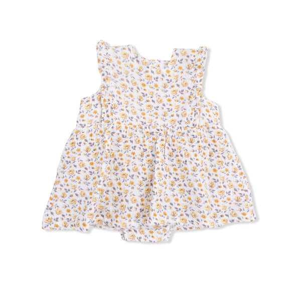 Yellow Country Roses - Ruffle Bubble Dress
