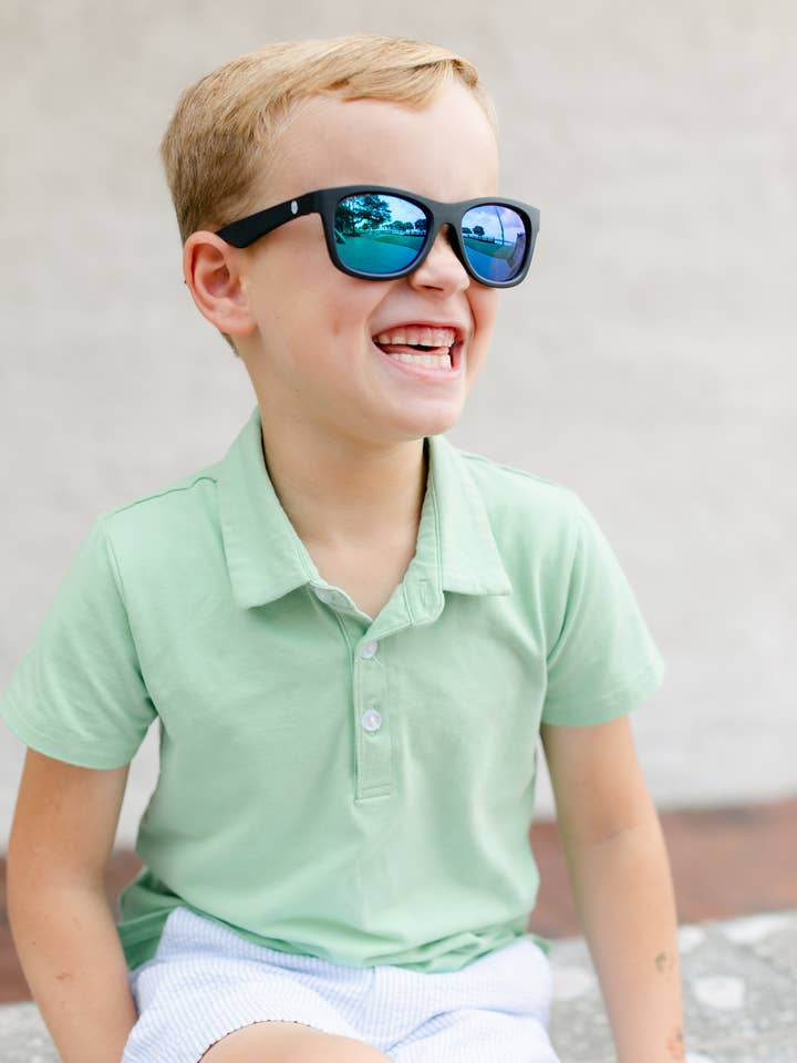 Polarized Kid and Baby Navigator Sunglasses-JET BLACK