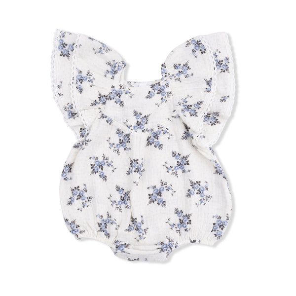 Belle Rosette Dot  V-Neck Bubble