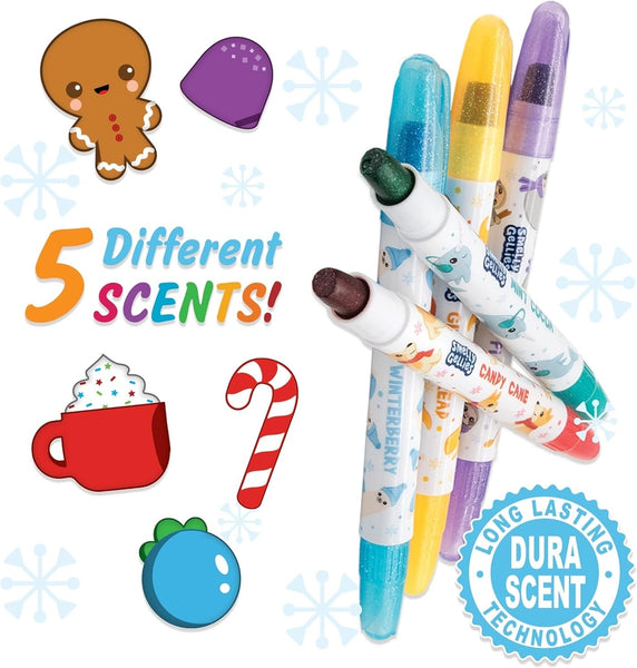 Holiday Smelly Gellies - Scented Glitter Gel Coloring Sticks