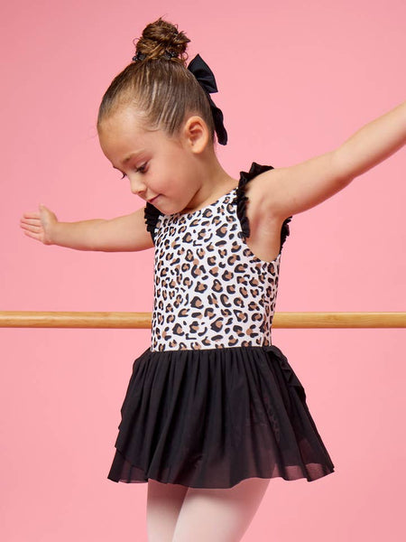Classic Leopard Flutter Sleeve Leotard