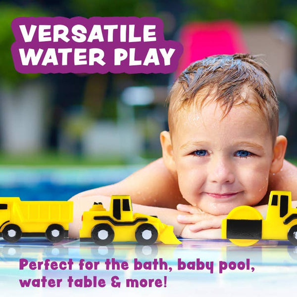 Construction Trucks Mold Free Bath Toys