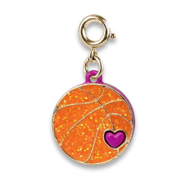 Charm It Gold Glitter Basketball Charm