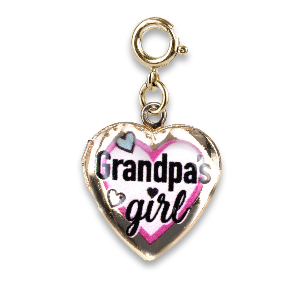 Gold Grandpa's Girl Locket Charm