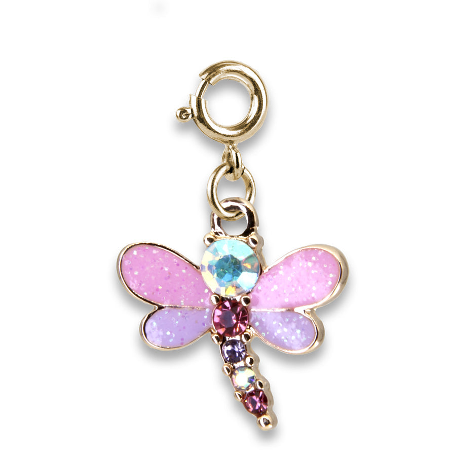 Charm It Gold Glitter Dragonfly