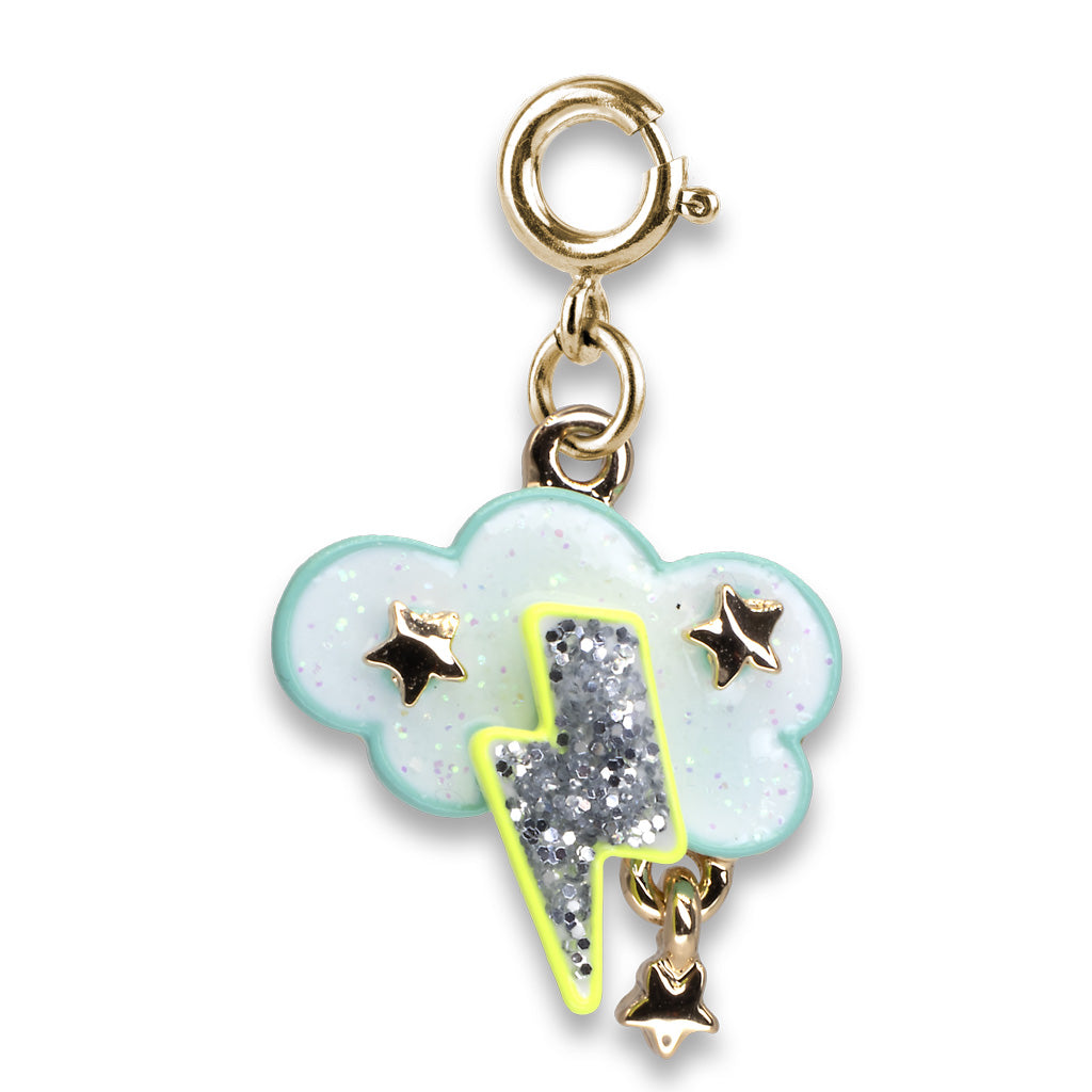 Charm It Gold Glitter Lightning Charm