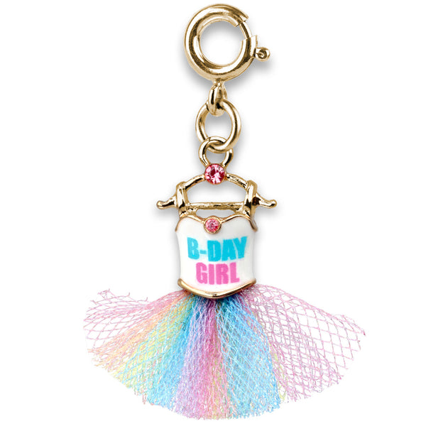 Charm It Gold B-Day GIrl Tutu Charm