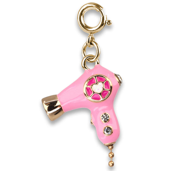 Charm It Gold Hair Dryer Charm