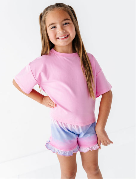 Poppy Pink Cropped T-Shirt