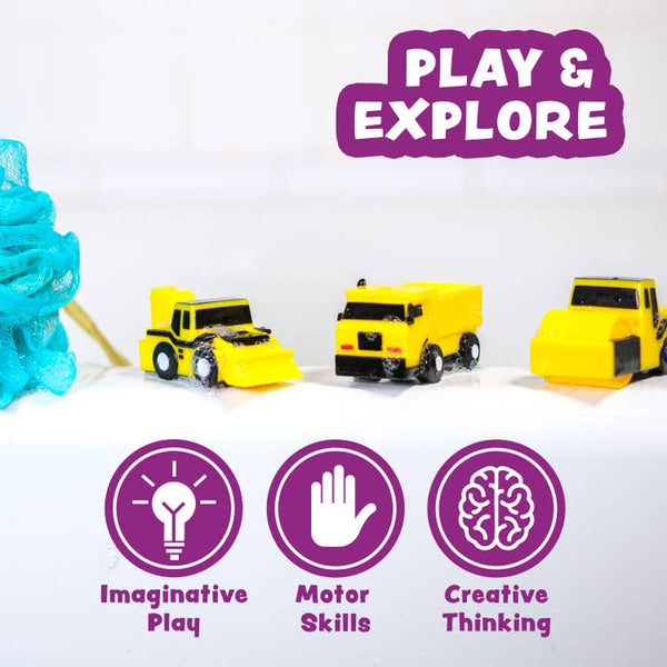 Construction Trucks Mold Free Bath Toys