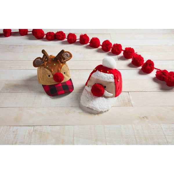 REINDEER CHRISTMAS LIGHT UP HAT