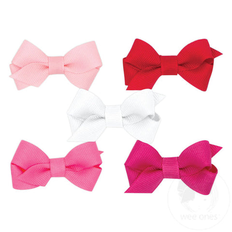 5 Pack Tiny Bows- Shades of Pink
