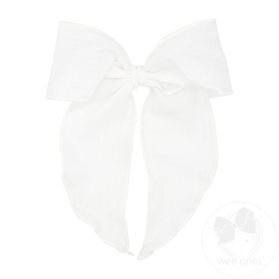 Cotton Gauze Bowtie with Twisted Wrap and Whimsy Tails