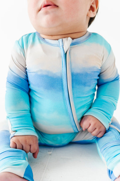Blue/Ivory Ombré Convertible Romper