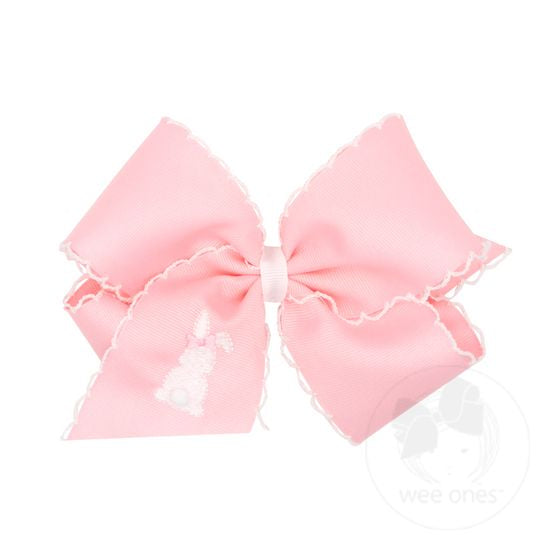 Pink Moonstitch Bunny King Bow