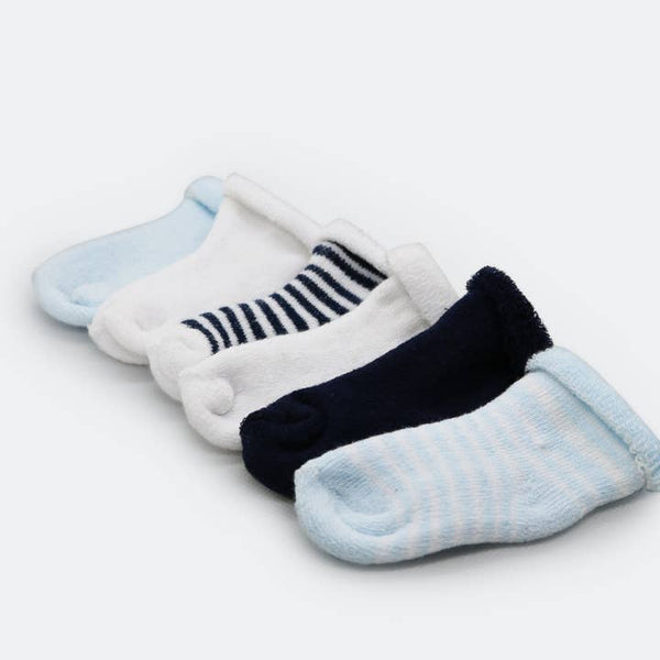 Blue 6 Pack Baby Socks