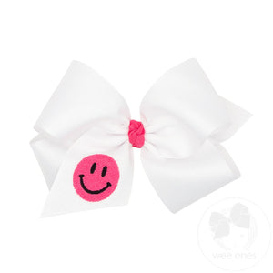 Smile Embroidery Knot King Bow