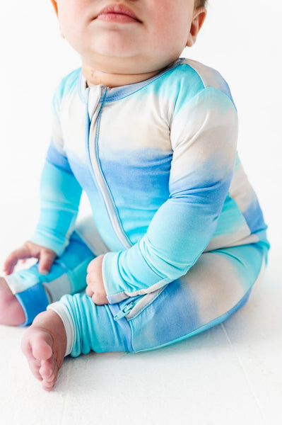 Blue/Ivory Ombré Convertible Romper