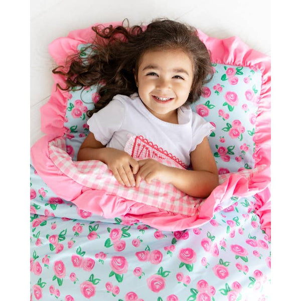 Sugar Bee Preschool Nap Mat - Girls Watercolor Roses