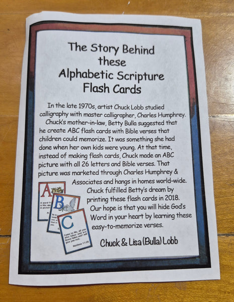 Alphabetic Scripture Flash Cards