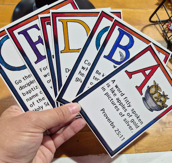 Alphabetic Scripture Flash Cards
