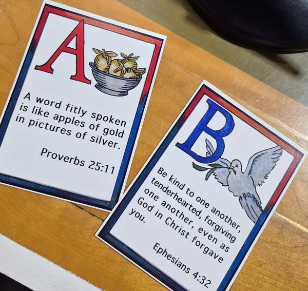 Alphabetic Scripture Flash Cards