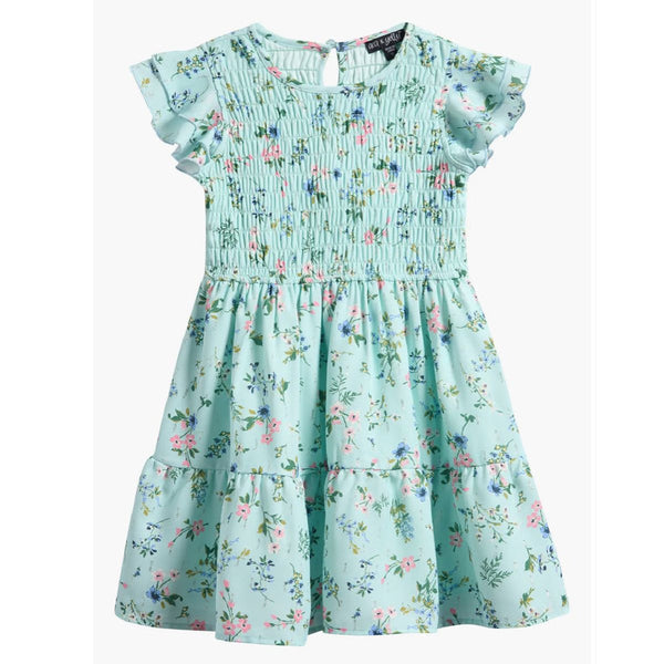 Mint Ruffle Smocked Tiered Dress
