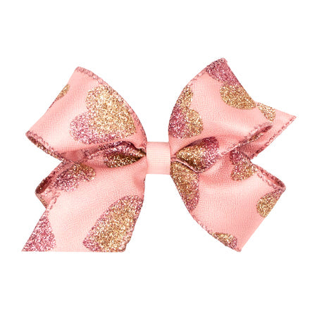 King Glitter Heart Tafetta Bow