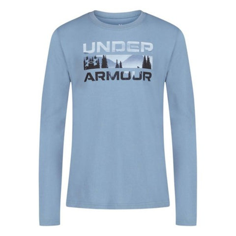 Blue Smoke Stacked Logo Tee