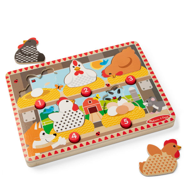 Happy Hens Push to Pop Puzzle