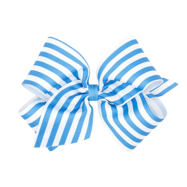 Striped Print Grosgrain King Bow