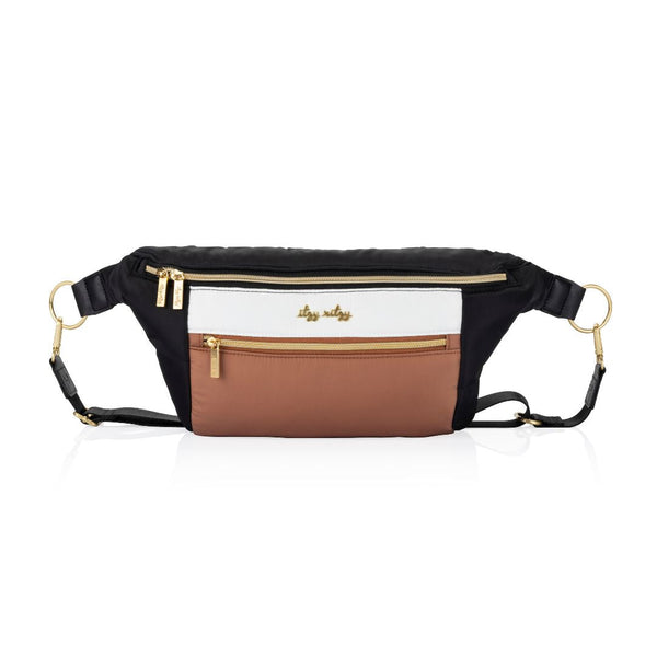 Ritzy Pack™ Fanny Pack & Crossbody Diaper Bag - Coffee & Cream