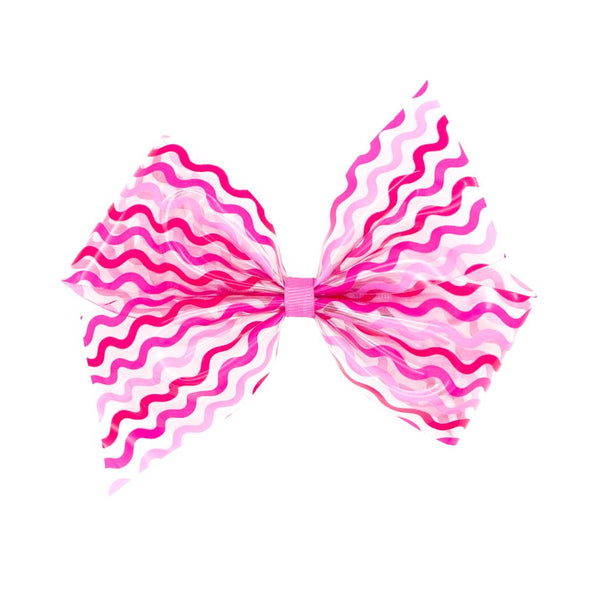 Wee Splash Printed Vinyl 2-Loop King Hair Bow