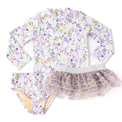 Wildflower Fields Rashguard and Tutu Set