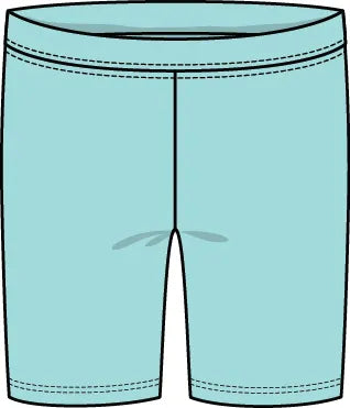 Turquoise Basic Bike Shorts