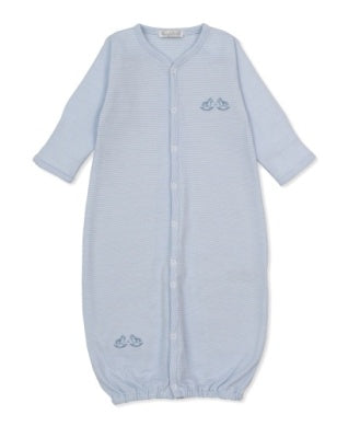 Gingham Rockers Converter Gown-Blue