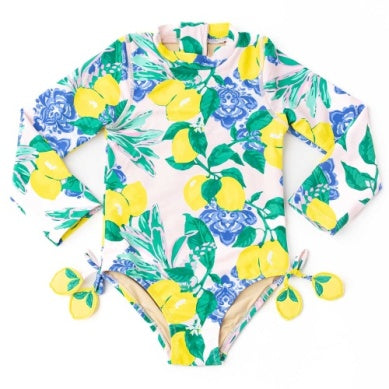 Santorini Citrus Long Sleeve One Piece