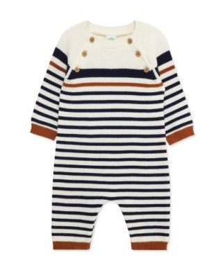 Block Stripe Sweater Romper