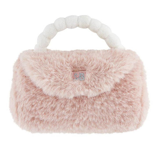 Plush Rattle Purse - Blush