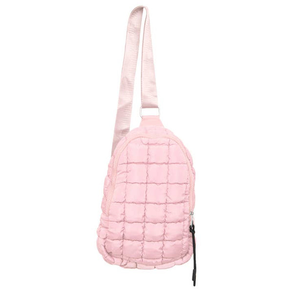 KD Hot Pink Quilted Cute Sling Bag