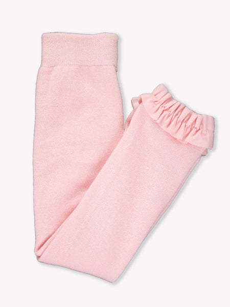 Footless Ruffle Tights-Light Pink